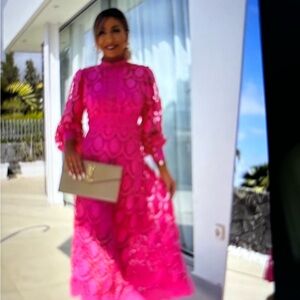 Women’s fushia midi cocktail dress